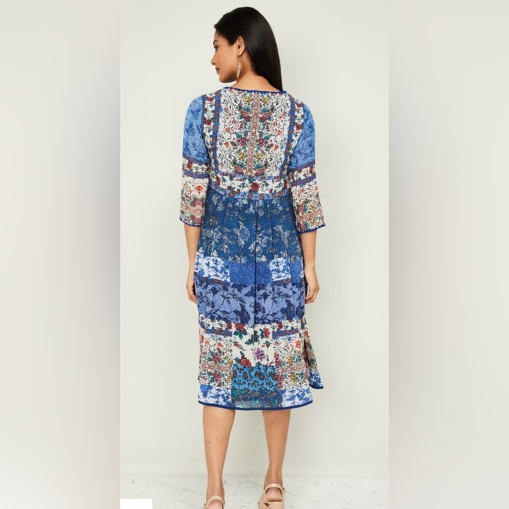 BIBA Floral Print Shift Dress Size 36 Kurta - Picture 2 of 12